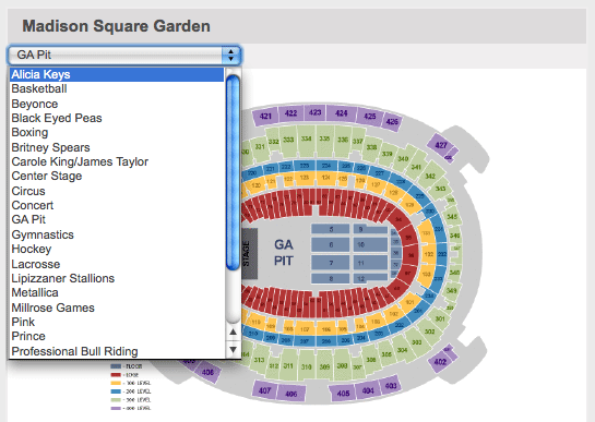 Ticketmaster Seating Chart View